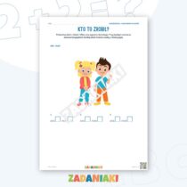 Zeszyt ćwiczeń – Kto co zrobił — przykładowa karta pracy 1