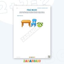 Zeszyt ćwiczeń – Gdzie to położyć — przykładowa karta pracy 1