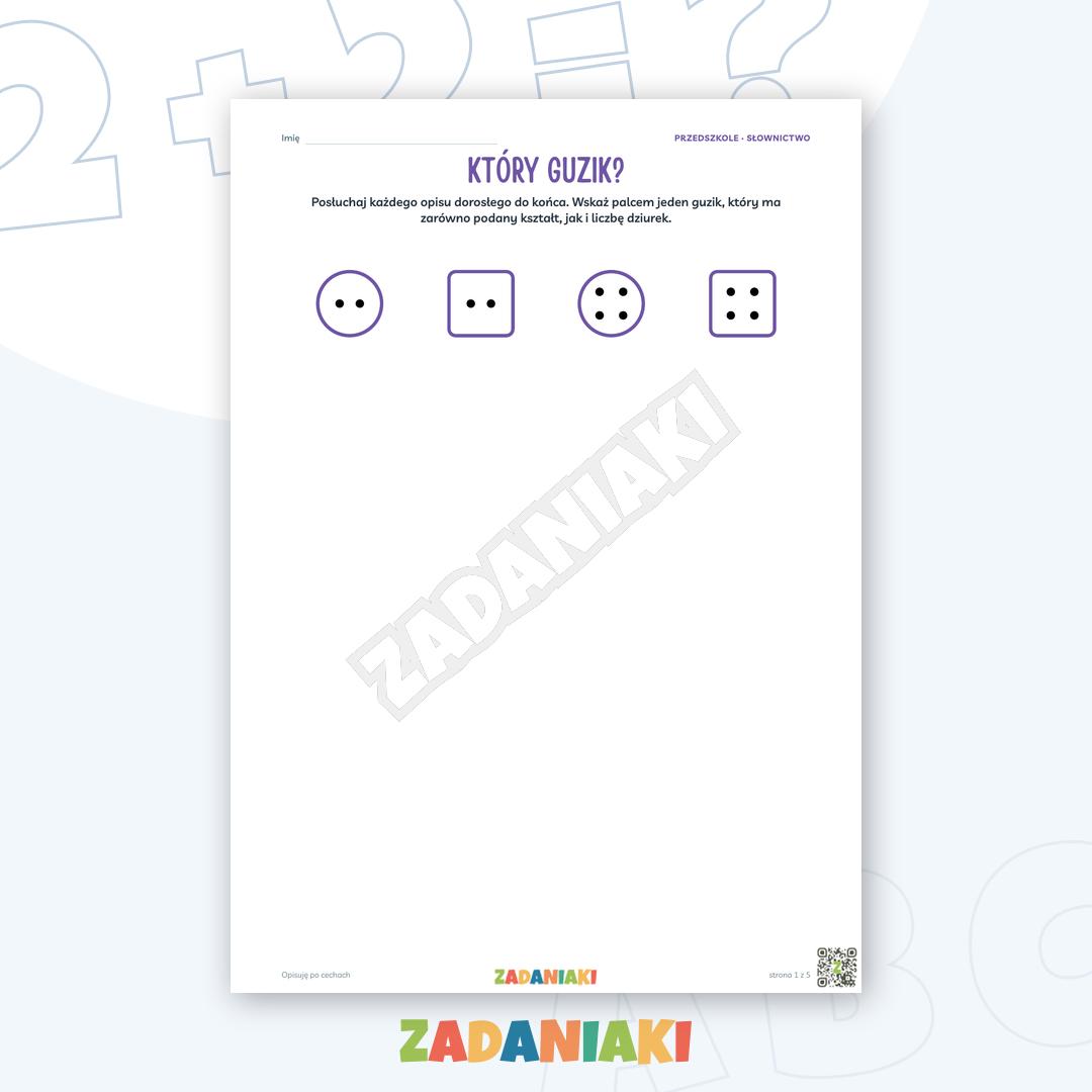 Zeszyt ćwiczeń – Opisuję po cechach