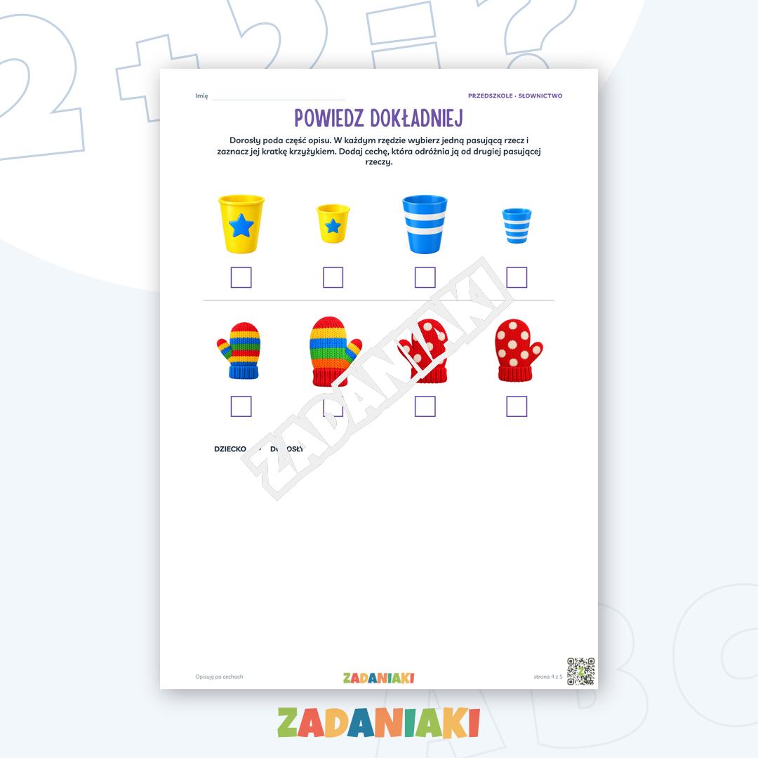 Zeszyt ćwiczeń – Opisuję po cechach — podgląd 4