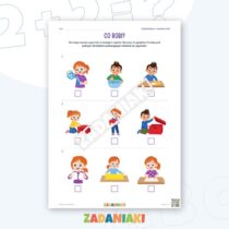 Zeszyt ćwiczeń – Nazywam czynności — przykładowa karta pracy 1