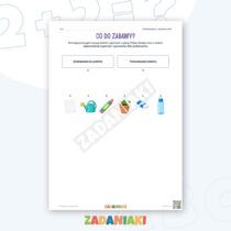 Zeszyt ćwiczeń – Dobieram rzeczy do celu — przykładowa karta pracy 1