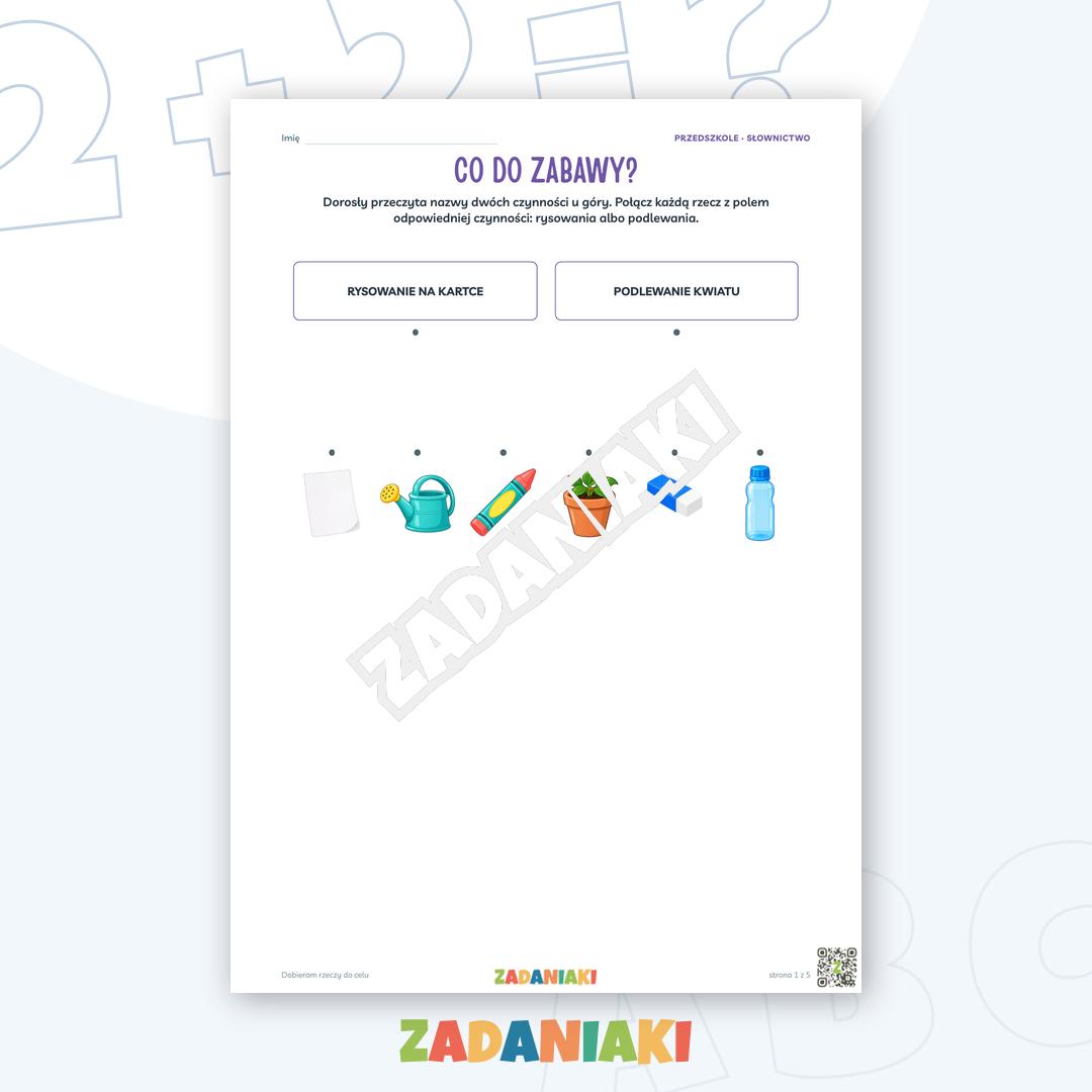 Zeszyt ćwiczeń – Dobieram rzeczy do celu