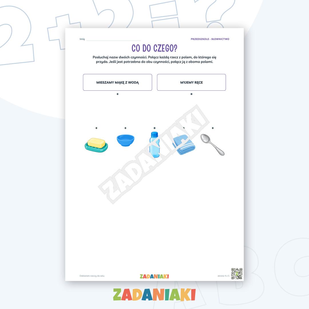 Zeszyt ćwiczeń – Dobieram rzeczy do celu — podgląd 4