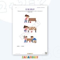 Zeszyt ćwiczeń – Opowiadam z obrazków — przykładowa karta pracy 1
