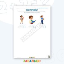 Zeszyt ćwiczeń – Wiem, kogo poprosić — przykładowa karta pracy 1