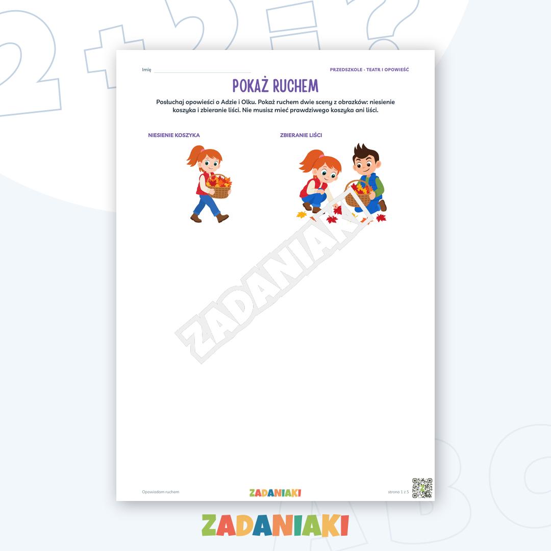 Zeszyt ćwiczeń – Opowiadam ruchem