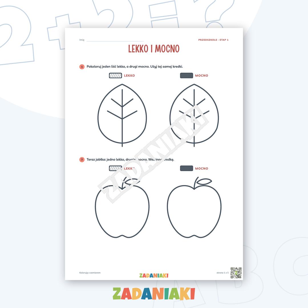 Zeszyt ćwiczeń – Koloruję z zamiarem