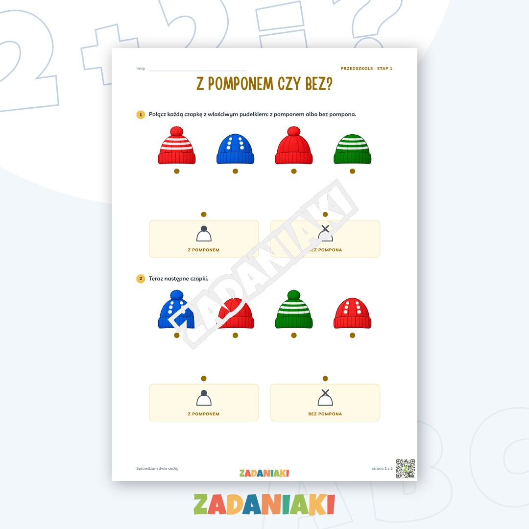 Zeszyt ćwiczeń – Sprawdzam dwie cechy