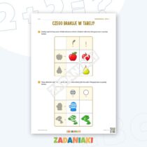 Zeszyt ćwiczeń – Tabela dwóch cech — przykładowa karta pracy 1