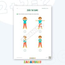 Zeszyt ćwiczeń – Patrzę i powtarzam ruch — przykładowa karta pracy 1