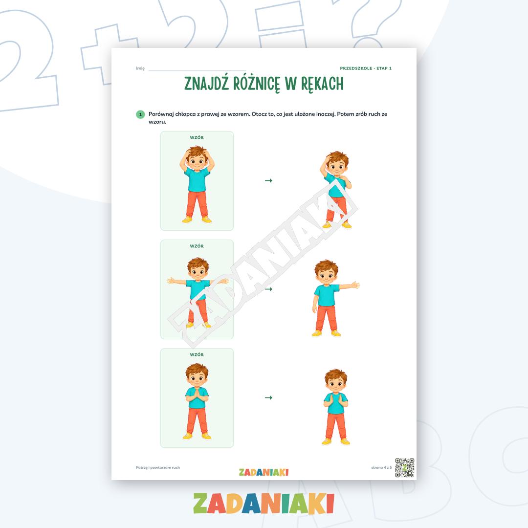 Zeszyt ćwiczeń – Patrzę i powtarzam ruch — podgląd 4